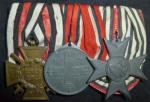 WWI German Parade Medal Bar Three Place 