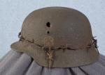 WWII German M40 Battle Damaged Relic Helmet