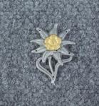 WWII German Edelweiss Gebirgsjager Cap Badge