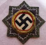German Army Cloth Cross in Gold Badge