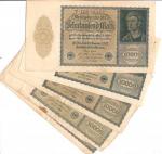 German 10000 Mark Reichsbanknote Lot of 5