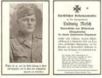 WWII German Death Card Infantry Russia