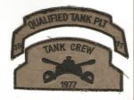 Qualified Tank Crew 1977 Patch