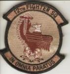 USAF Patch 12th Fighter Squadron Desert