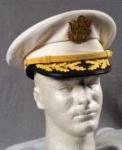Army Dress White Company Grade Visor Cap Hat