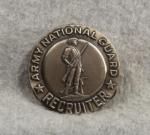 Army National Guard Recruiter Badge Silver