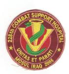 Patch 228th Combat Support Hospital Mosul 2005