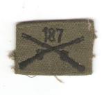 Patch 187th Infantry Officer Collar Insignia