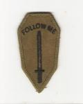US Infantry School Patch Subdued Follow Me