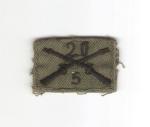 Collar Insignia 5th Batt 20th Infantry Regiment
