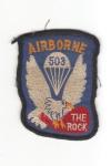 The Rock 503rd Airborne Patch Reproduction