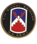 Insignia 7th Signal Brigade Metal Decal