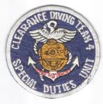 Clearance Diving Team Special Duties Unit 4 Patch