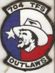 USAF 704TH TFS Outlaws Flight Patch
