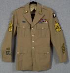 Uniform Summer Jacket Tan Khaki Officer 1950's
