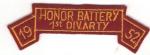 Honor Battery 1st Division Artillery 1952 Scroll