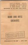 Hand Rifle Grenades Manual FM 23-30 1949
