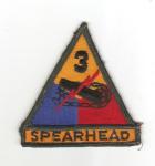 3rd Armored Division Patch & Tab 1950's