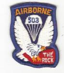 Army 503rd Airborne The Rock Patch