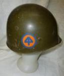 Korean War 44th Division 123rd Reg Helmet