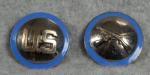 US & Infantry Enameled Collar Brass Disk Pin