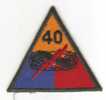 Patch 40th Armored Division OD Border 