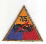Armored 705th Tank Battalion Patch