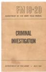 FM 19-20 Field Manual Criminal Investigation 1951