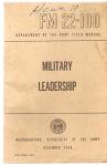 FM 22-100 Field Manual Military Leadership