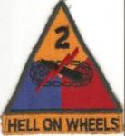 Army 2nd Armored Division Patch 1950's