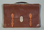 US Army Issue Leather Briefcase JQMD 1950