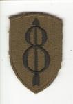 Vietnam era 8th Infantry Division Patch Subdued