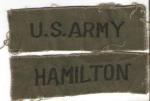 US Army Uniform Name Tape Theater Made Pair
