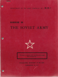 Handbook on the Soviet Army Pamphlet 30-50-1 1962