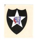 Helmet Transfer Decal 2nd Infantry Division 1960's