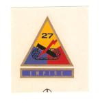 Helmet Transfer Decal 27th Armored Division 1960's