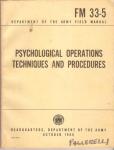 Psychological Operations Manual FM 33-5 1966