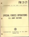 Special Forces Operations Army FM 31-21 Manual