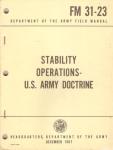 FM 31-23 Manual Stability Operations Army Doctrine