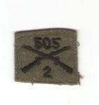 Officer Collar Tab 2nd Battalion 505th Infantry