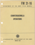 FM 31-16 Counterguerrilla Operations 1967 Manual
