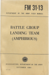 FM 31-13 Battle Group Landing Team 1961 Manual