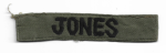 US Army Uniform Name Tape Theater Made Jones