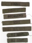 US Army Navy Uniform Name Tape Lot of 7 Printed
