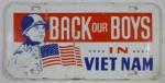 Back Our Boys in Vietnam License Plate 