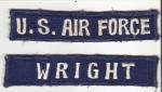 Air Force & Name Tape Patch Theater Made
