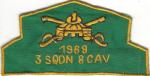 Armored 3rd Squadron 8th Cavalry 1969 Patch