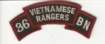 Patch Scroll 36th Battalion Vietnamese Rangers 