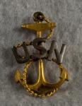 WWI USN Navy Petty Officer Fouled Anchor Cap Badge