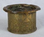 WWI Trench Art French German 75mm Shell Ashtray